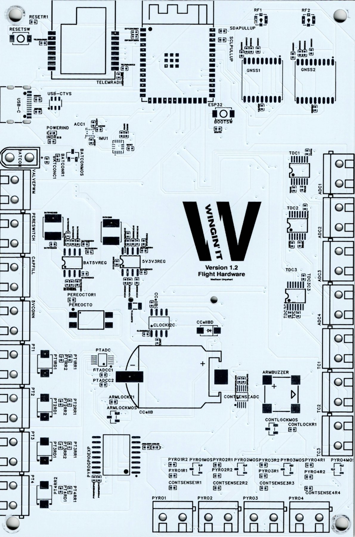 Wingin' It PCB, front